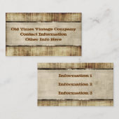 ヴィンテージのスタイルの名刺 名刺 (正面/裏面)