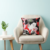ヴィンテージのスタイルの日本人の芸者 クッション (椅子)