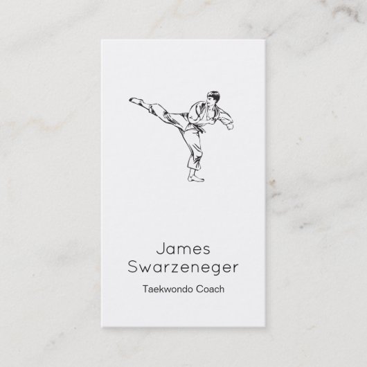 ヴィンテージのスタイルの武道の名刺-黒 名刺 (正面)