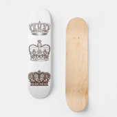 ヴィンテージのスタイルの王冠との王室のなデザイン スケートボード (正面)