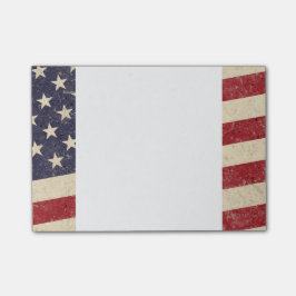 ヴィンテージのスタイルの米国旗のグランジな一見 ポストイット