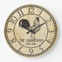 ヴィンテージのスタイルの素朴なオンドリの姓