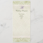 ヴィンテージのスタイルの薄紫のアジサイ-結婚式プログラム プログラム (裏面)