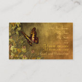 ヴィンテージのスタイルの蝶イラストレーション 名刺 (裏面)
