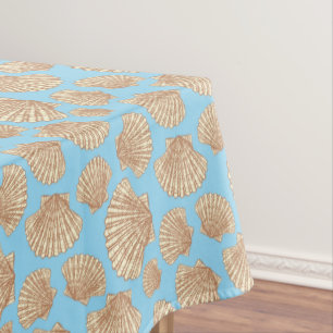 ヴィンテージのスタイルの貝殻パターン テーブルクロス