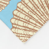 ヴィンテージのスタイルの貝殻パターン フリースブランケット (角)