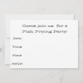 ヴィンテージのスタイルの魚揚げ物のパーティの招待状 招待状 (裏面)