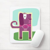 ヴィンテージのスタイルのWoofのガーリーな犬 マウスパッド (マウス)