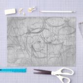 ヴィンテージのスタイルは黒い|及び白に文字を入れ、番号を付けます 薄葉紙 (クラフト)