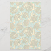 ヴィンテージのスタイルパターンのいかりそして貝 便箋 (正面)