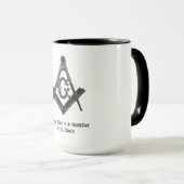 ヴィンテージのスタイルフリーメーソンのロッジのマグ マグカップ (正面右)