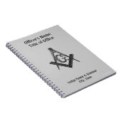 ヴィンテージのスタイルフリーメーソンのロッジの役人のノート ノートブック (右側)