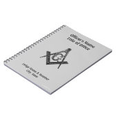 ヴィンテージのスタイルフリーメーソンのロッジの役人のノート ノートブック (左側)