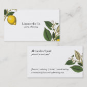 ヴィンテージのスタイルレモン植物のプリントの名刺 名刺 (正面/裏面)