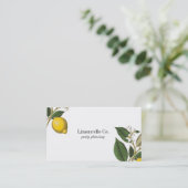 ヴィンテージのスタイルレモン植物のプリントの名刺 名刺 (スタンド正面)