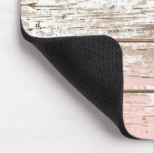 ヴィンテージのスタイル|の素朴なピンクの木製のマウスパッド マウスパッド (コーナー)