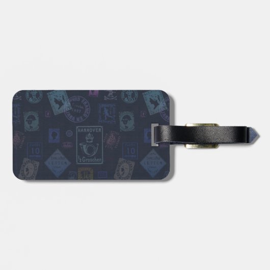 ヴィンテージのスタンプの荷物のラベル-暗闇 ラゲッジタグ (裏面横)