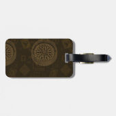 ヴィンテージのスタンプ及びコンパスの荷物のラベル-暗闇 ラゲッジタグ (裏面横)