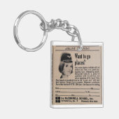 ヴィンテージのスチュワーデスの搭乗員 キーホルダー (正面左)