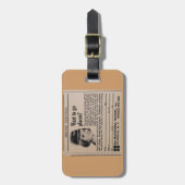 ヴィンテージのスチュワーデス広告 ラゲッジタグ (正面縦)