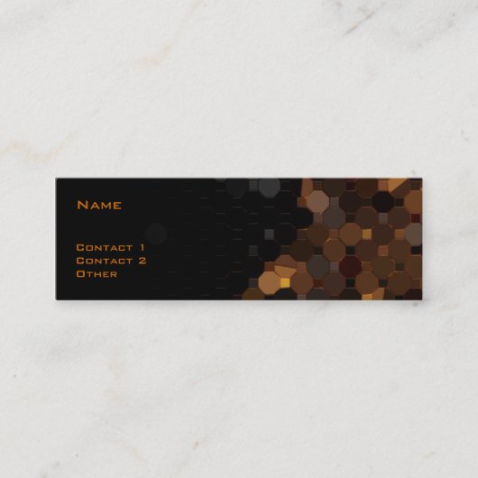 ヴィンテージのステンドグラス スキニー名刺 (正面)