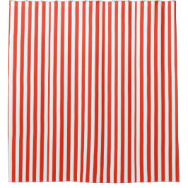 ヴィンテージのストライブ柄赤いレトロパターンシャワー・カーテン シャワーカーテン
