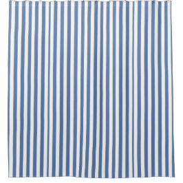 ヴィンテージのストライブ柄青いレトロパターンシャワー・カーテン シャワーカーテン