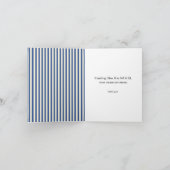 ヴィンテージのストライプなベースボールカードは感謝していしています サンキューカード (内部)