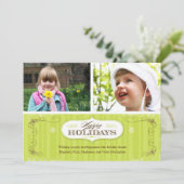 ヴィンテージのストライプな休日カード シーズンカード (スタンド正面)