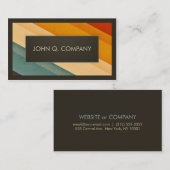 ヴィンテージのストライプな名刺 名刺 (正面/裏面)