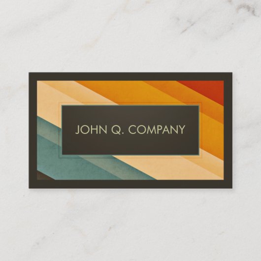 ヴィンテージのストライプな名刺 名刺 (正面)