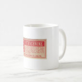 ヴィンテージのストリキニーネの毒ドラッグストアのラベルのマグ コーヒーマグカップ (正面右)