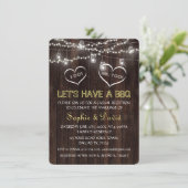 ヴィンテージのストリングライト オールドバーン 私も結婚するよ BBQ ご招待 招待状 (スタンド正面)
