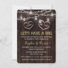 ヴィンテージのストリングライト オールドバーン 私も結婚するよ BBQ ご招待 招待状