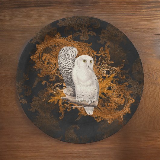 ヴィンテージのスノーフールオンオレンジダマスクハロウィーン ペーパープレート