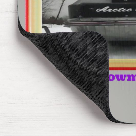 ヴィンテージのスノーモービルの恋人1972の北極猫のマウスパッド マウスパッド (コーナー)