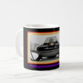 ヴィンテージのスノーモービルの恋人1972の北極猫のマグ コーヒーマグカップ (正面左)