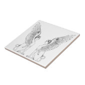 ヴィンテージのスフィンクスのイラストレーション タイル (側面)