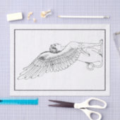 ヴィンテージのスフィンクスのイラストレーション 薄葉紙 (クラフト)