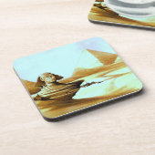 ヴィンテージのスフィンクス コースター (左側)