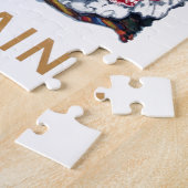 ヴィンテージのスペインのフラメンコのダンサー旅行ポスター ジグソーパズル (側面)