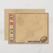 ヴィンテージのスポーツのパーソナライズなメッセージカード-フットボール ノートカード (正面/裏面)