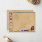 ヴィンテージのスポーツのパーソナライズなメッセージカード-野球 ノートカード (正面/裏面インサイチュ)