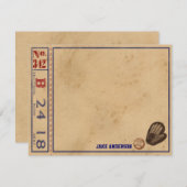 ヴィンテージのスポーツのパーソナライズなメッセージカード-野球 ノートカード (正面/裏面)