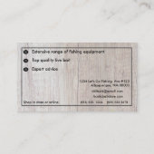 ヴィンテージのスポーツの釣餌のタックルの店 名刺 (裏面)