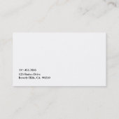 ヴィンテージのスーツかシンプルでエレガントなテーラー 名刺 (裏面)