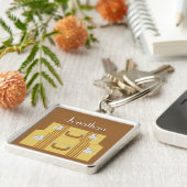 ヴィンテージのスーツケース キーホルダー (側面)