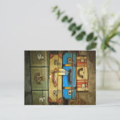 ヴィンテージのスーツケース ポストカード (スタンド正面)