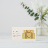 ヴィンテージのスーツケース 名刺 (スタンド正面)