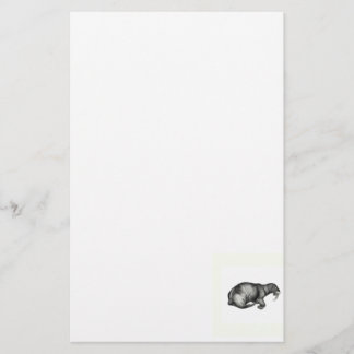 ヴィンテージのセイウチのスケッチのデザインのイメージのスケッチ 便箋